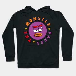 Funny Purple Monster Face With Wide Eyes Hoodie